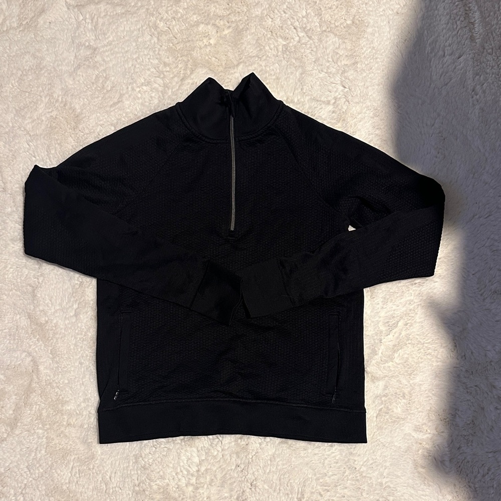lululemon engineered warmth 1/2 zip black